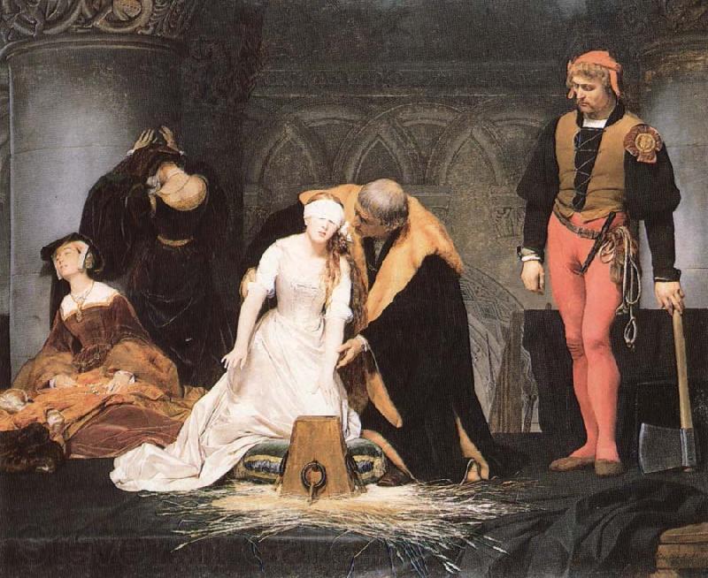 Paul Delaroche The execution of Lady Jane Grey Norge oil painting art